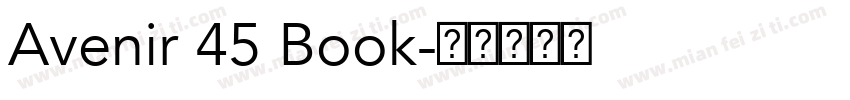 Avenir 45 Book字体转换